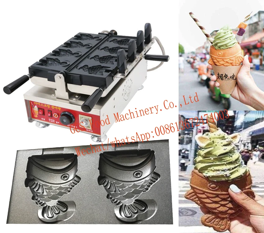 Electric 110v 220v Commercial Korean style Ice Cream Taiyaki Maker