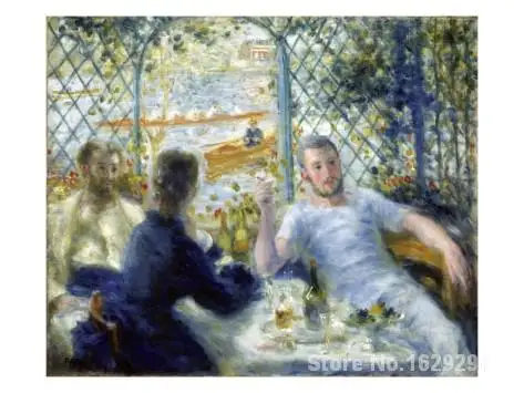 Image hand painted art reproductions Lunch at the Restaurant Fournaise by Pierre Auguste Renoir High qualilty