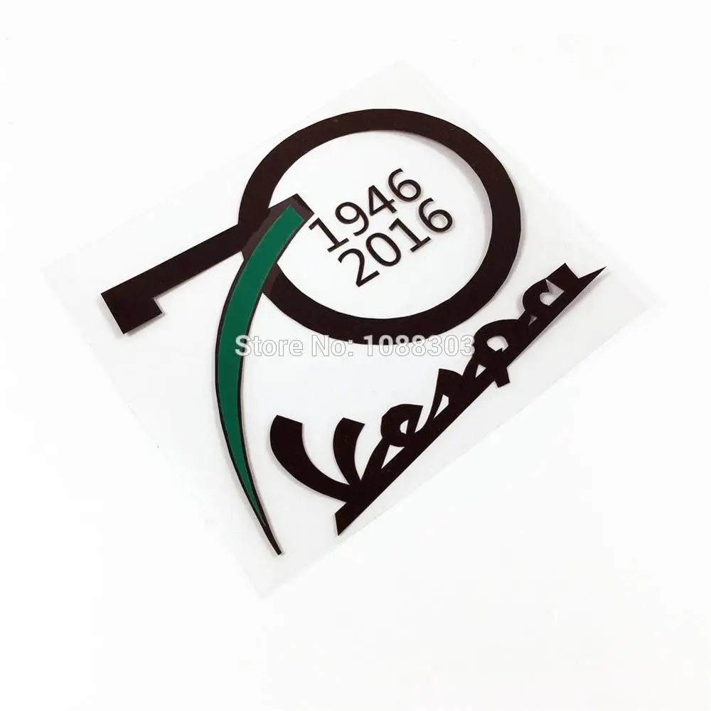 

Car Styling Covers Creative Funny Motor Car Sticker Decals Reflective for 1946~2016 Piaggio Vespa 70 anniversary