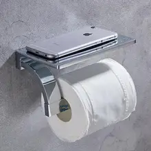 Полки для ванной хромированная отделка латунная Туалетная рулонная бумага стойка с телефон полка настенный держатель туалетной бумаги для ванной комнаты крючок