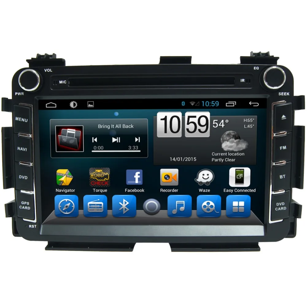 Sale 8" HD 1024*600 Quad Core Android 6.0 Car DVD Radio GPS Navigation Player for Honda HRV Vezel 2014 2015 2016 ADAS DVR OBD  OBD 1