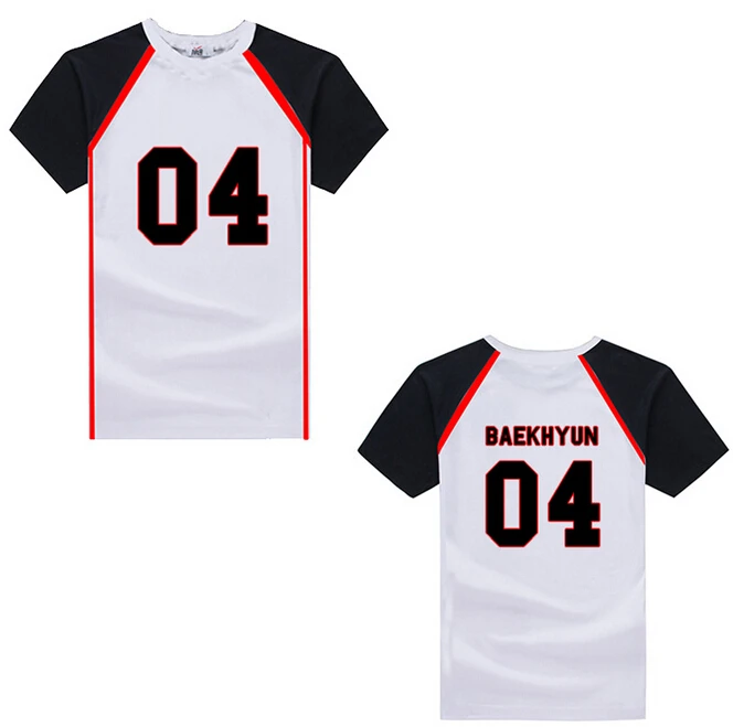 Футболка Kpop exo love me футболка с коротким рукавом и принтом|short sleeve t-shirt|baseball t shirttee tee