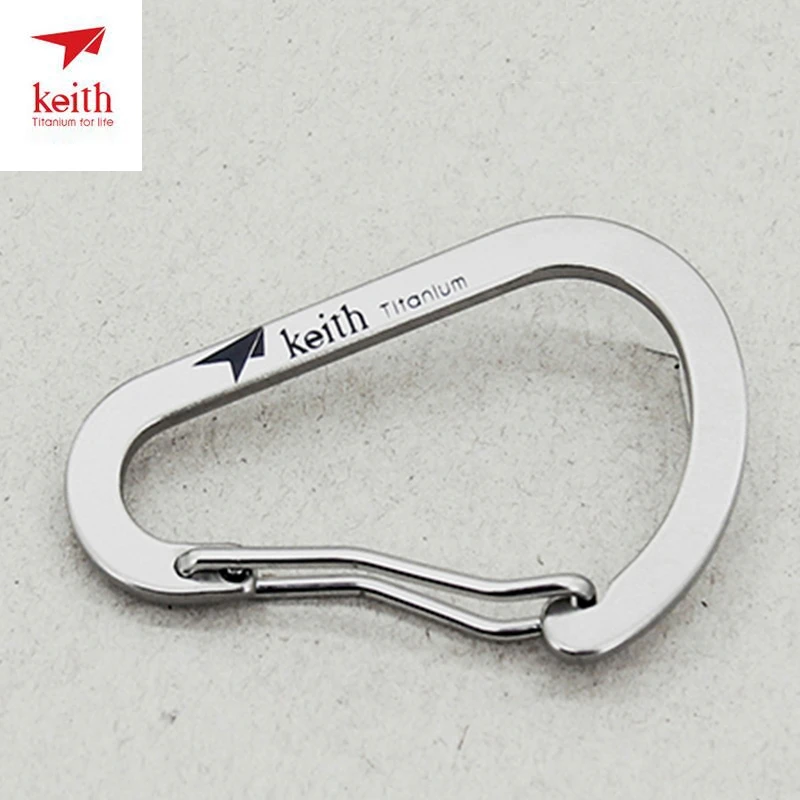 

Keith Titanium Carabiner D Shape Buckle EDC Tool Outdoor Camping Equipment Carabiner Key Chain Hook Kettle Buckle 7.5g Ti1170