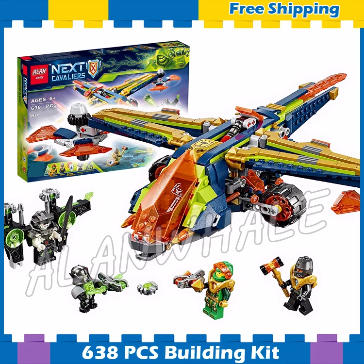 Günstige 588 stücke Ritter Ritter Aaron der X Bogen Kämpfer Flugzeug 10818 Modell Bausteine Kinder Geschenke sets Nexus Kompatibel mit Lego