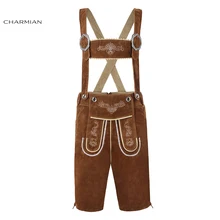 Charmian Men Brown Oktoberfest Costume Adult German Bavarian Men Cosplay Carnival Party Fancy Oktoberfest Costume Clothing