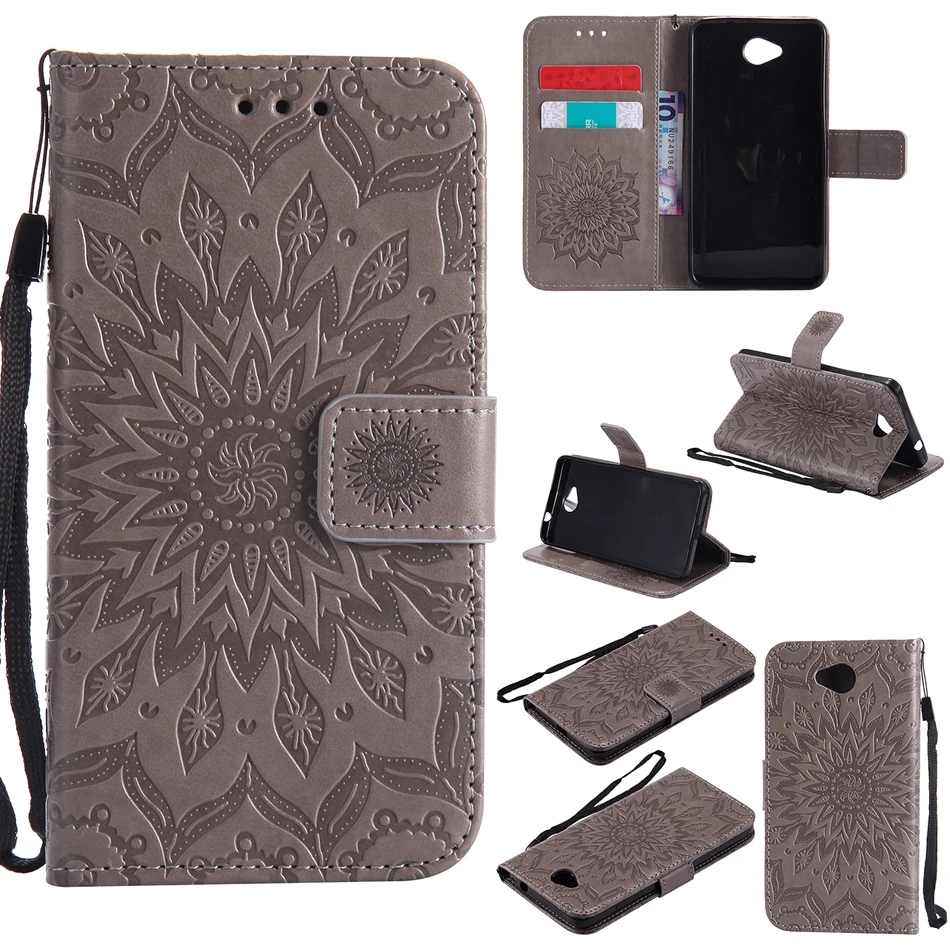 Luxury Leather Emboss Circular flower Phone Bag for Nokia Lumia 640 Case Flip Stand Wallet for Microsoft Lumia 635 550 650 Coque (1)