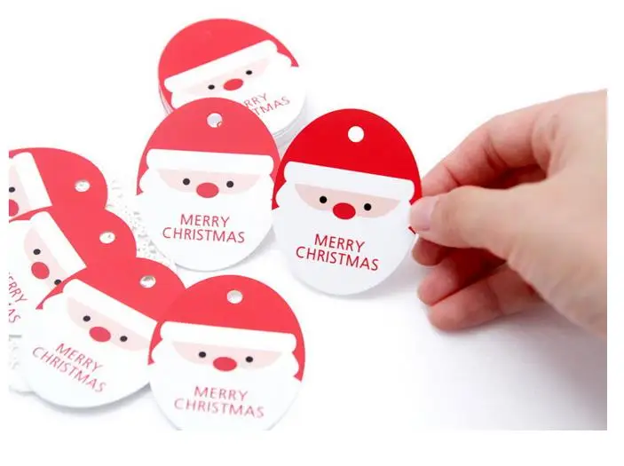 Ctrue-50pcs-Paperboard-Merry-Christmas-Santa-Claus-Christmas-tag-Gift-Tags-Label-Marks-DIY-new-year-5