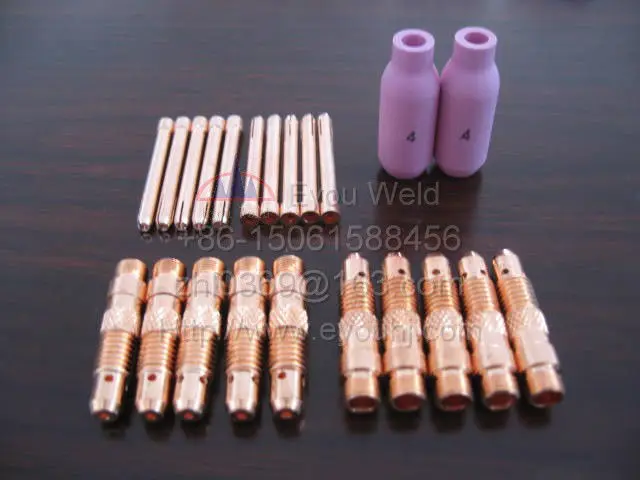 

10pcs Consumables(1/16" 1.6mm Nozzle+Collect+Collect Body) For TIG Welding Torch WP17 WP18 WP26, [WP-17 WP-18 WP-26]
