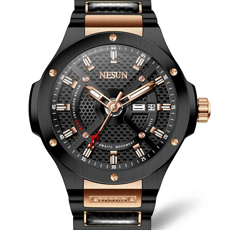 

Switzerland Luxury Brand NESUN Watch Men Automatic Mechanical Men Watches relogio masculino Luminous Waterproof clock N9905-1