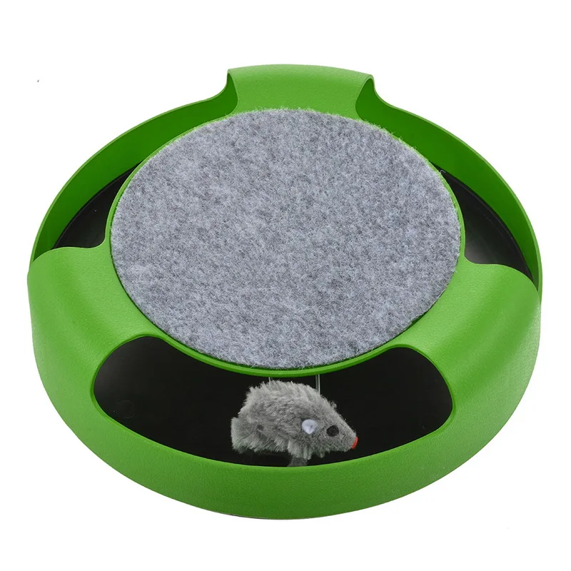 

Pet Cat Toys Training Mice Plastic Rotating Running Mouse Game Board Funny Cat Dog Interactive Toy Intelligence Plate Turntable