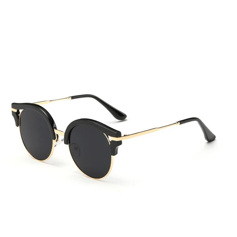 Модные круглые солнцезащитные очки "кошачий глаз" для женщин, фирменный дизайн, зеркальные линзы, солнцезащитные очки для женщин, солнцезащитные очки, UV400, m511