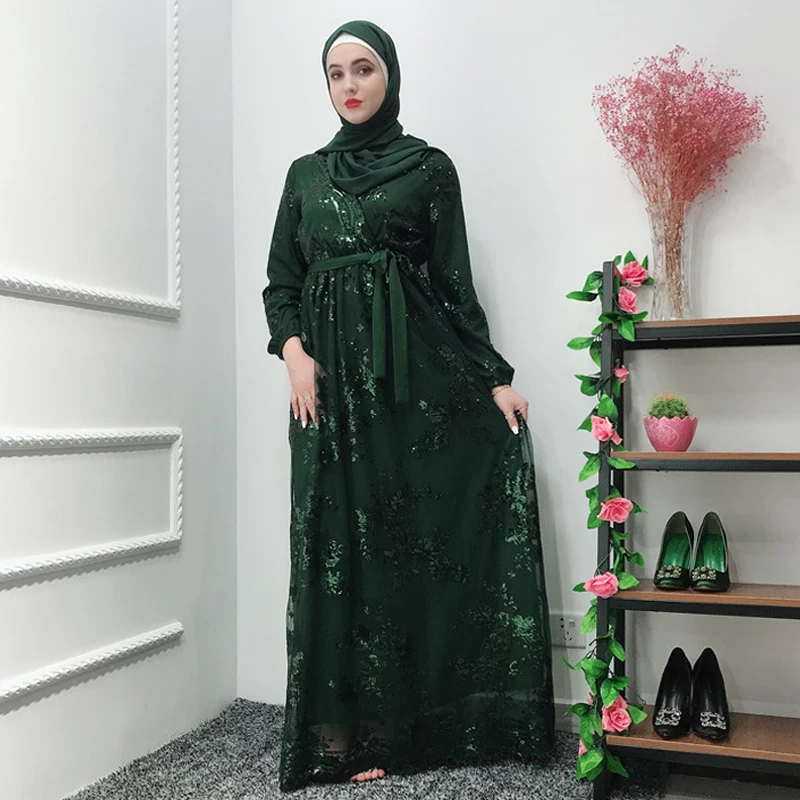 

Kimono Muslim Lace Embroidery Eid Abaya Hijab Dress Cardigan Robe Musulmane Kaftan Moroccan Bangladesh Ramadan Islamic Clothing