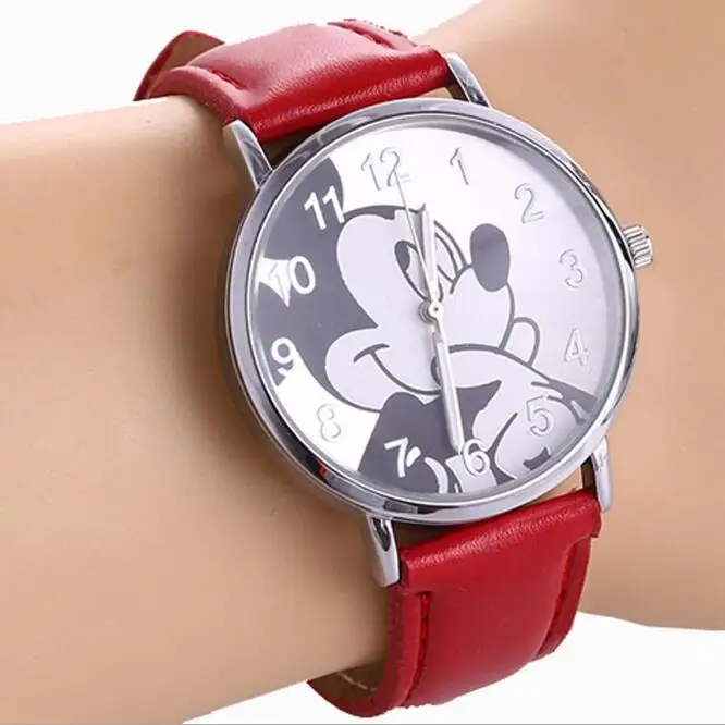 

feminino New Cartoon Children Watch Princess Watches Fashion Kids Cute rubber Leather quartz Student Watch