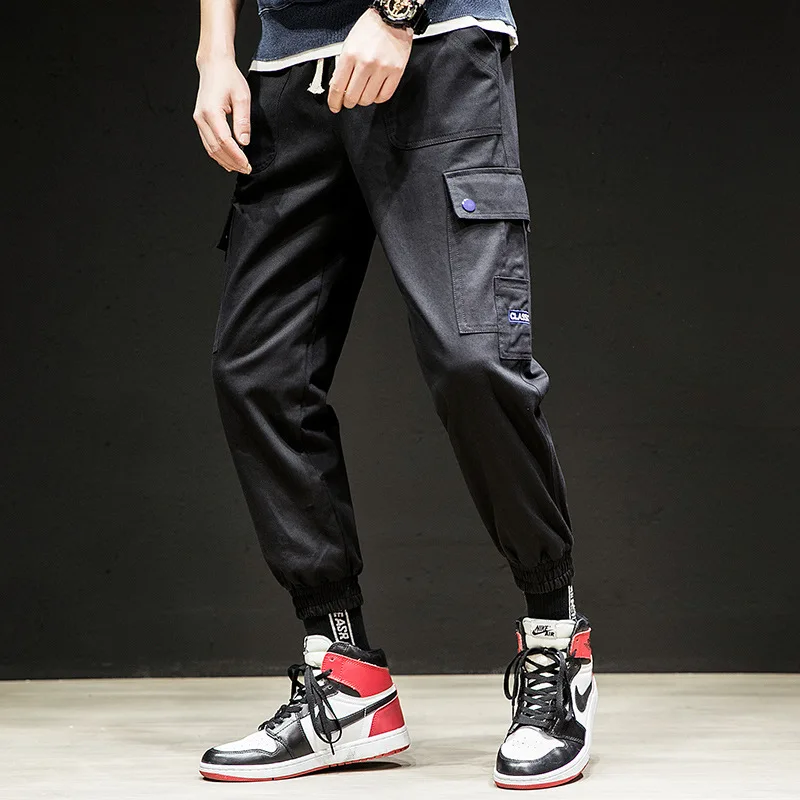 Корейские модные штаны-шаровары с несколькими карманами, мужские уличные брюки Dark Souls, мужские брюки в стиле рок, панк, хип-хоп, Kpop