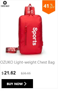 OZUKO 3 цвета Мода свет талии сумка с молнией для мужчин Новинки женщин нейлон обувь мальчиков девочек Спорт на открытом воздухе
