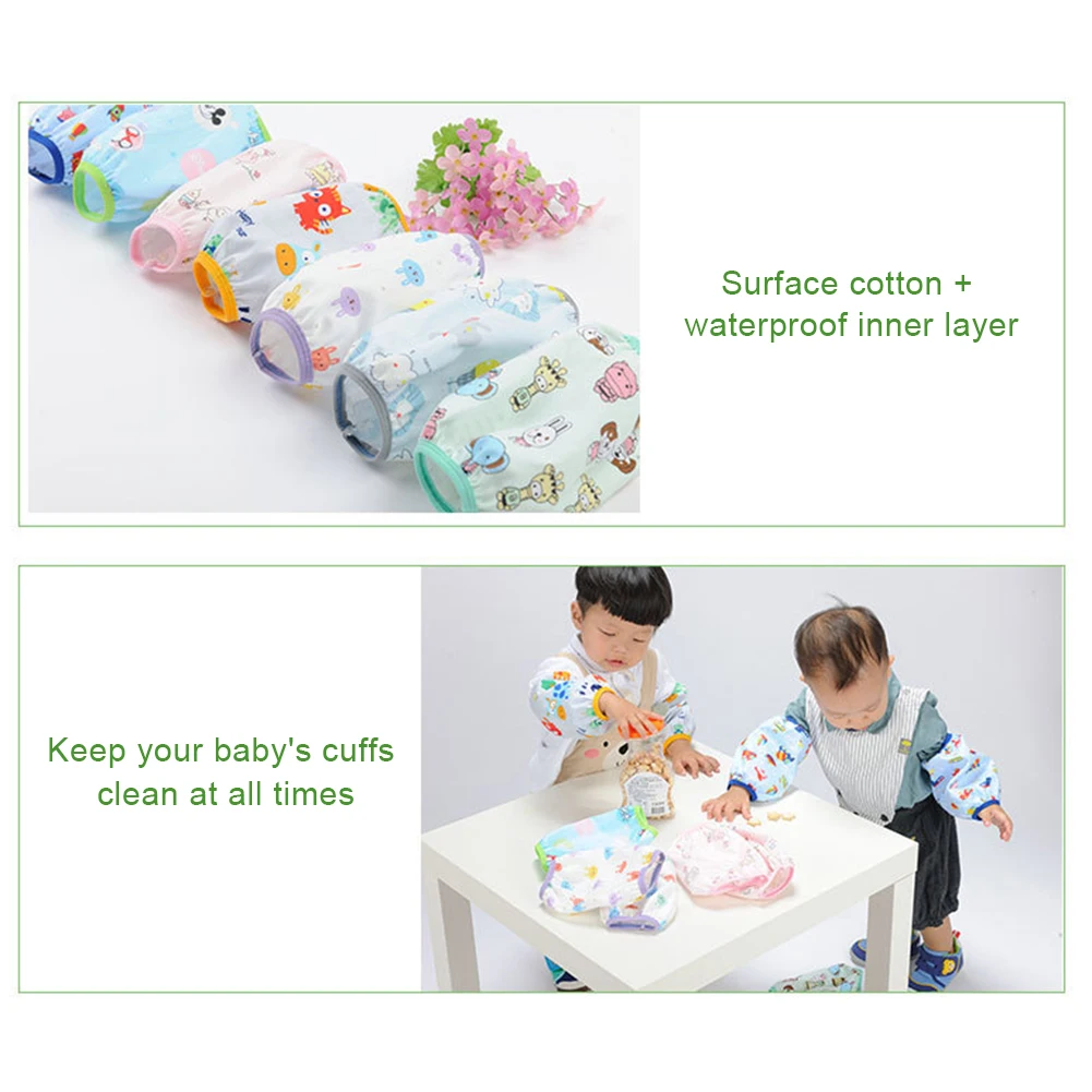 Children Cartoon Double-Layer Cotton Clean Anti-Fouling Waterproof Sleeve