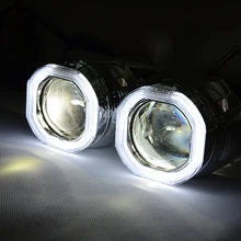 RACBOX 2,8 дюймов HID Bi-xenon фары проектор Объектив с белым цветом квадратный стиль угол глаза использовать H1 лампы для H7 H4 Фары