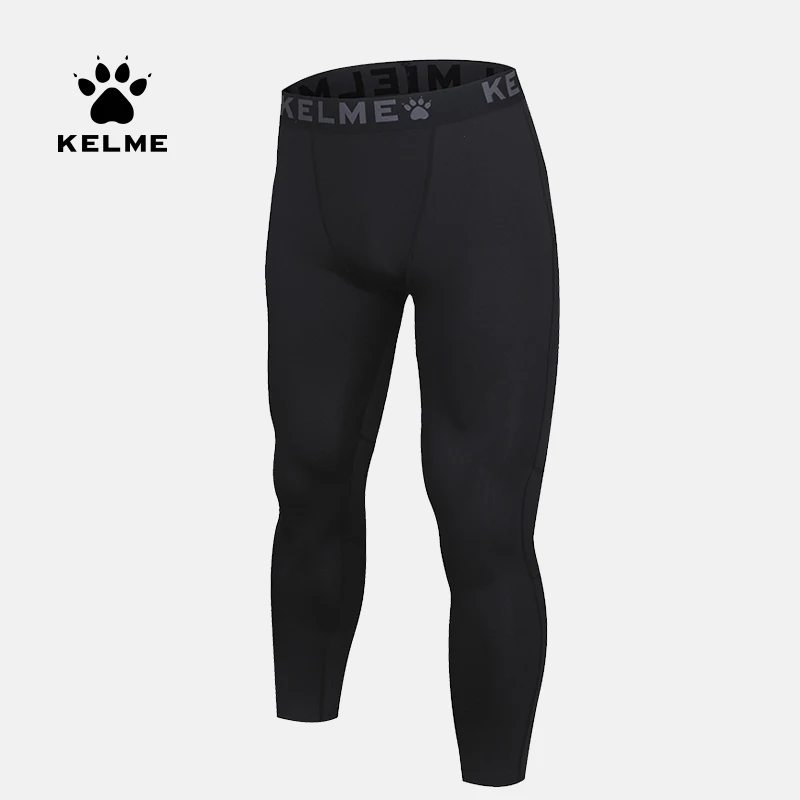 KELME Men's Running Tights Sportswear Gym Leggings Sport Training Jogging Exercise Long Compression Pants Breathable KMC160033