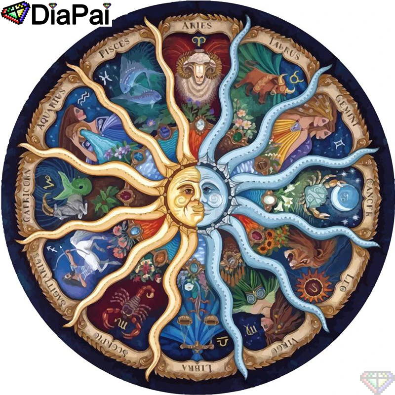 

DiaPai Diamond Painting 5D DIY 100% Full Square/Round Drill "Twelve constellations" Diamond Embroidery Cross Stitch Decor A21993