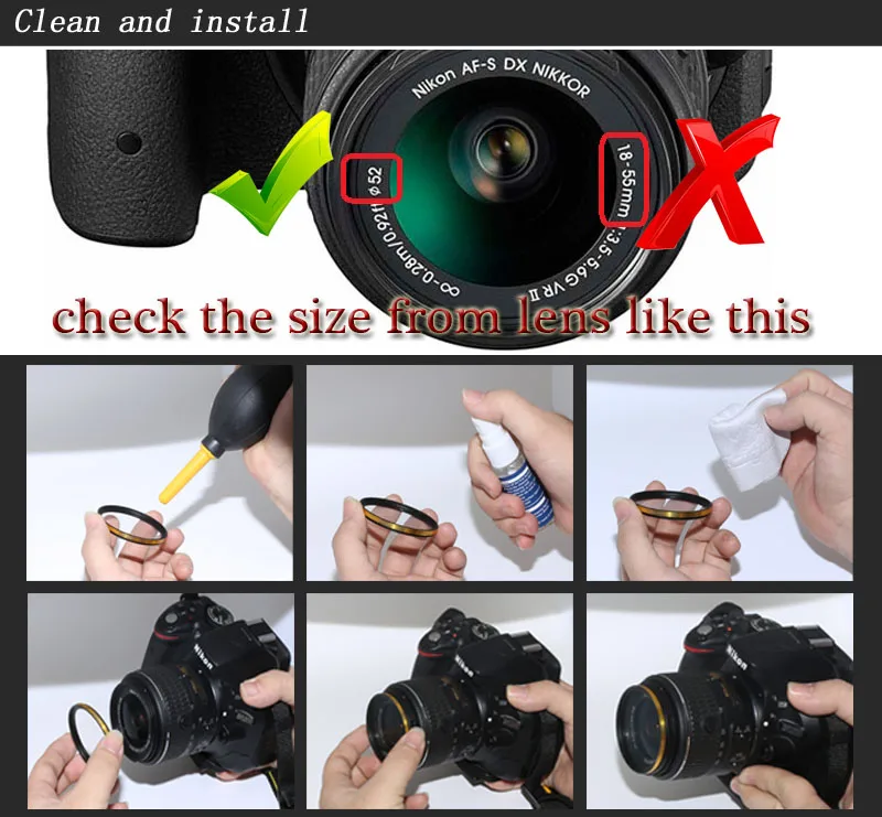 KnightX Макросъемка крупным планом фильтр объектива камеры для canon eos sony nikon комплект фотографии 50d d3300 24-105 d5300 18-135 200d светильник d80