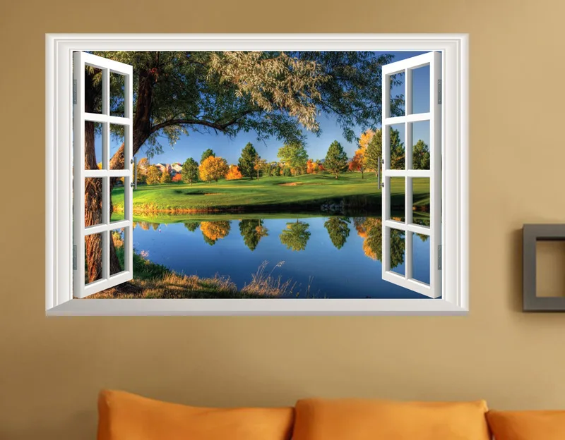 3D Wonder Window Scenery Fashion Nature Landscape Blue Lake Water View Wall Sticker HTB1xPkJNXXXXXbIXXXXq6xXFXXXq - 3D Wonder Window Scenery Fashion Nature Landscape Blue Lake Water View Wall Sticker