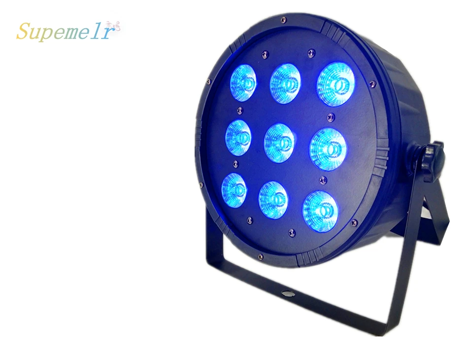 

6pcs/lot Top-selling 9x12W RGBW 4IN1 Flat LED Par Light/DMX Theaters Churches
