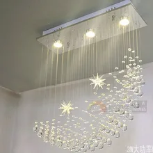 Led Луна кристалл лампы столовая подвесной светильник краткое современная люстра подвесные светильники Настольная лампа SJ125