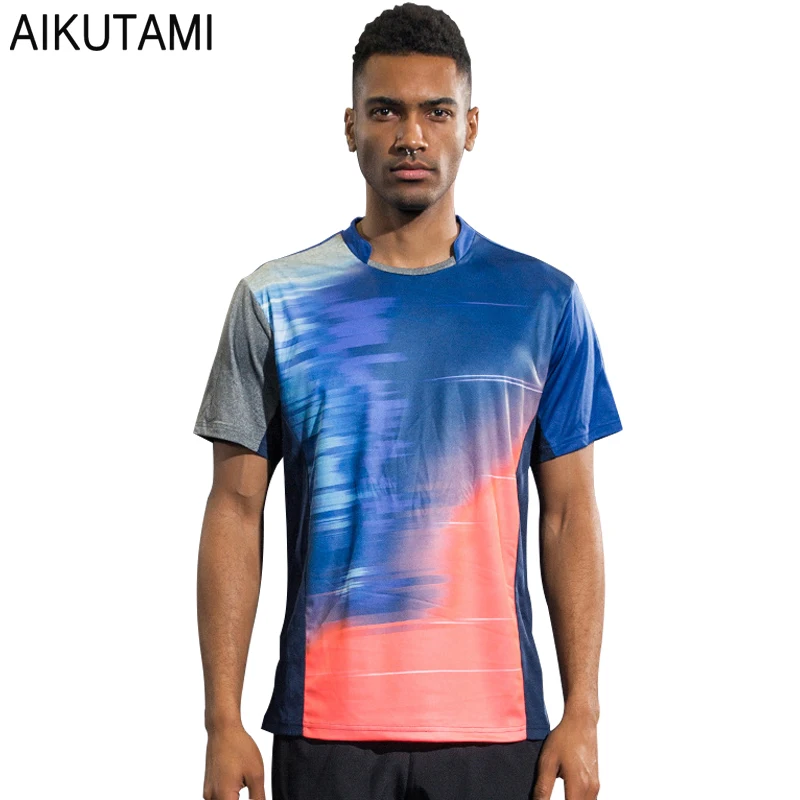 

Men Women Table Tennis Shirt Sport Clothes Printed Quick Dry Breathable Badminton Shirt Ropa Ping Pong Gym Running Shirts