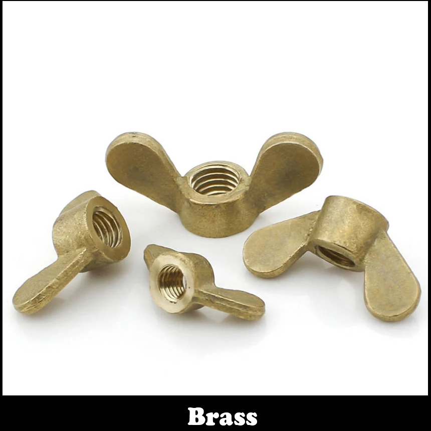M3 M4 M5 Brass Bronze Thumb Butterfly Claw Nuts Hand Twist Tighten Ear Wing Nutin Nuts from