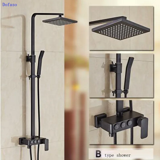 Dofaso Luxury Bath Shower Faucets Oil Rubbed Bronze Panels Dofaso Luxury Bath Shower Faucets Oil Rubbed Bronze Panels Rainfall Set Waterfall