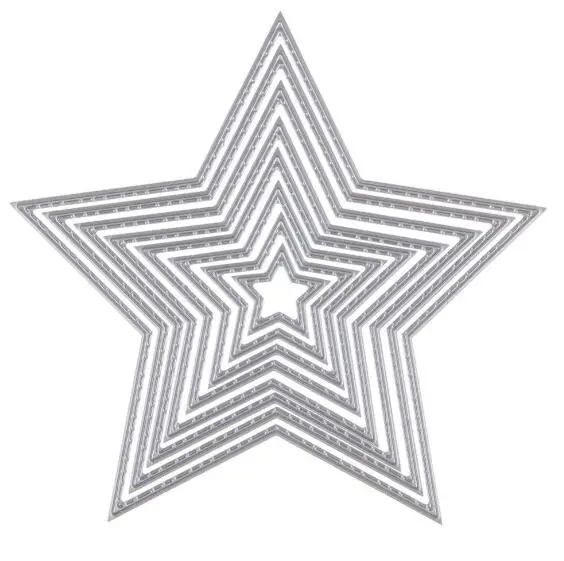 8 шт Основные звезды режущие штампы из углеродистой стали металлические режущие штампы Скрапбукинг декоративный шаблон для бумажных открыток