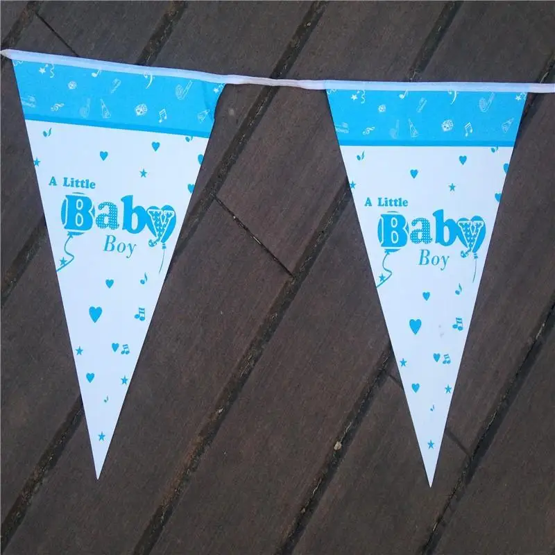 Комплект для вечеринки Baby Shower тематические праздничные бумажные флаги для новорожденных Для вечеринки в честь рождения ребенка вечерние свадебные украшения 10 шт./линия Бумага украшения праздничные