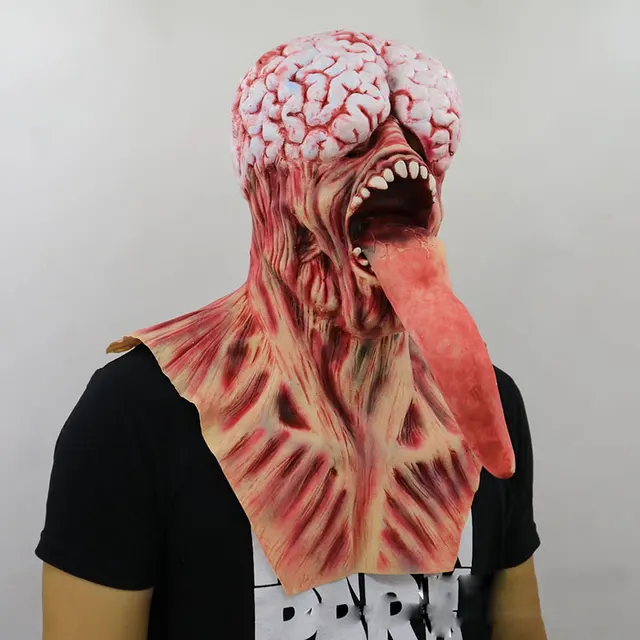 Cheap Realistic Adult Party Costume Horror Mask Scary Halloween Carnival Cosplay Resident Evil Zombie Mask BF004