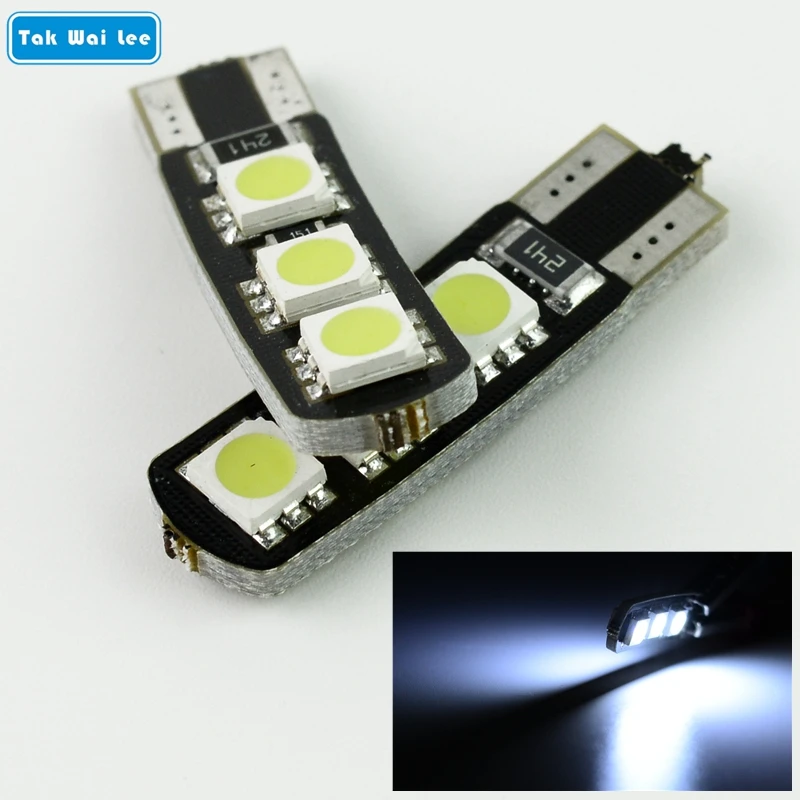 Tak Wai Lee 2X T10 2X6SMD 5050 LED без ошибок Canbus Blub Автомобильная очистка заднего хода