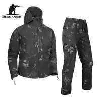 MEGE Brand Dropshipping Military Clothing Tactical Camouflage Suit Set Army Hooded Jacket and Pants Combat Military Uniform