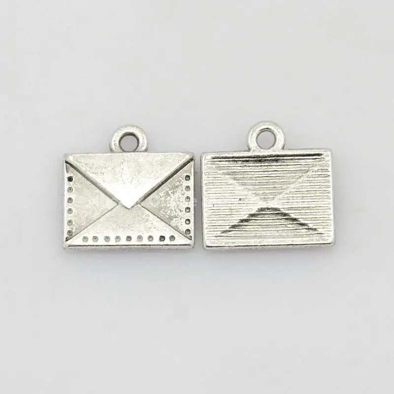 

Jewelry Findings Tibetan Style Mail Charms, Antique Silver Envelope Charms, Lead Free and Cadmium Free, 15x14.5x2mm, Hole: 1.5mm