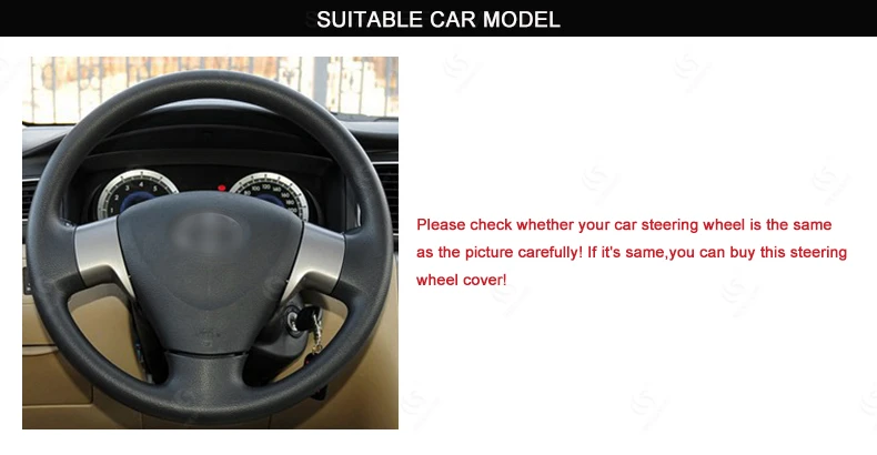 Toyota Corolla 2006-2010 Matrix 2009 Auris 2007-2009 Black Artificial Leather-Auto Steering Wheel Covers