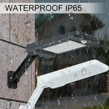 Светодиодный светильник на солнечной батарее, водонепроницаемый уличный солнечный светильник, 60 Светодиодный уличный датчик движения, Точечный светильник для дома, патио, коридора с пультом дистанционного управления