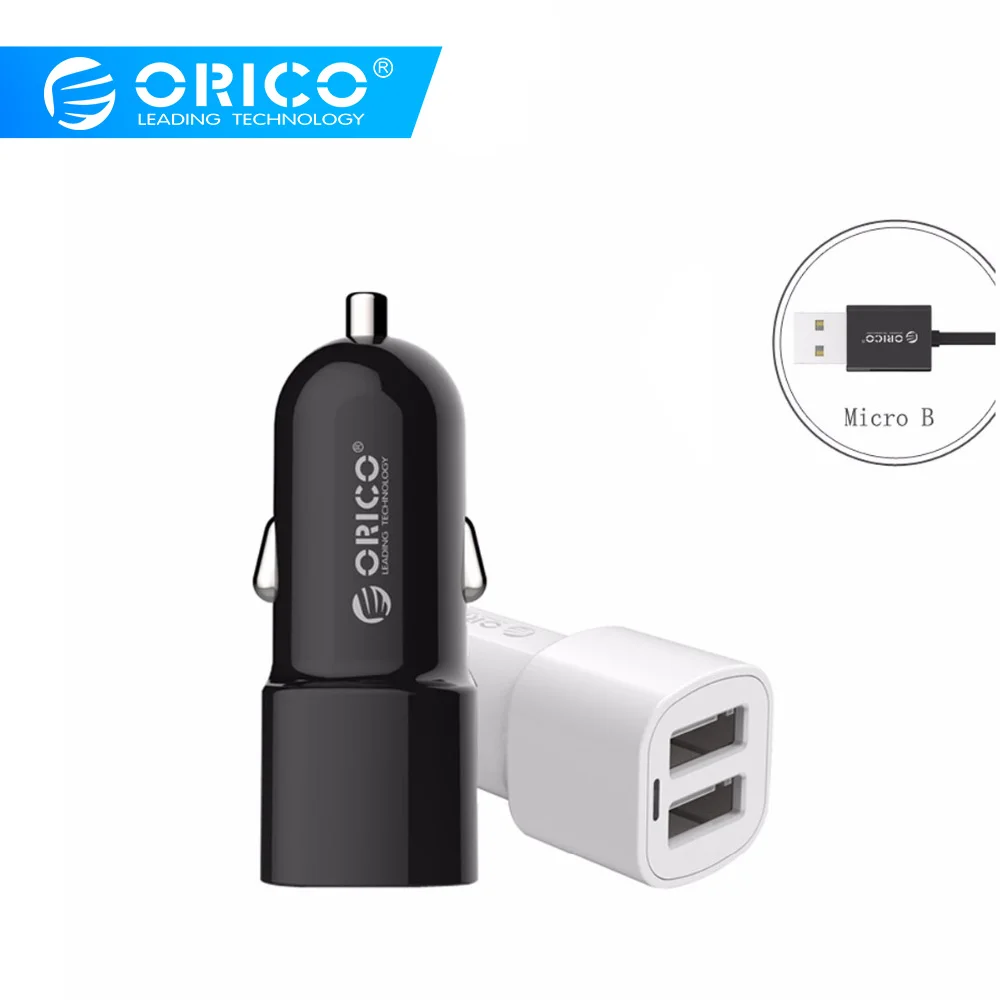 ORICO 2 ميناء البسيطة السفر شاحن USB شاحن سيارة 50 سنتيمتر شاحن كابل بيانات 5V2. 4 5V1A ماكس 17 W