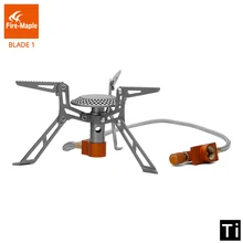Yangın akçaağaç titanyum soba FMS-117T Ultralight açık kamp yürüyüş soba hafif seyahat gazlı fırın taşınabilir gaz brülörleri