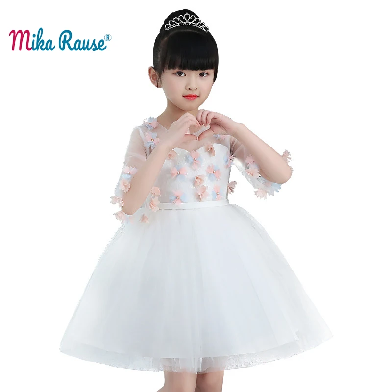 

2019 Summer kids clothes Flower Girls princess dress big girl dresses children host piano birthday costume gowns unicorn dress