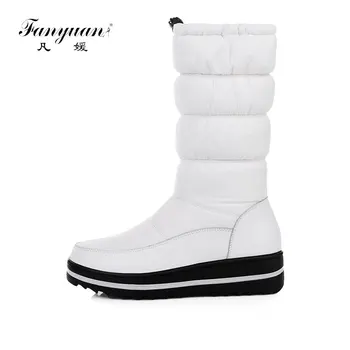 

Fanyuan New Hot Fashion sexy ladies' Platform Boots Women Knee High boots winter women shoes fur warm snow boots size 35-44