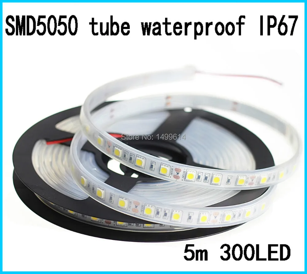 5m/lot 5050 LED strip lights Silicone Tube water proof IP67 60 leds/m