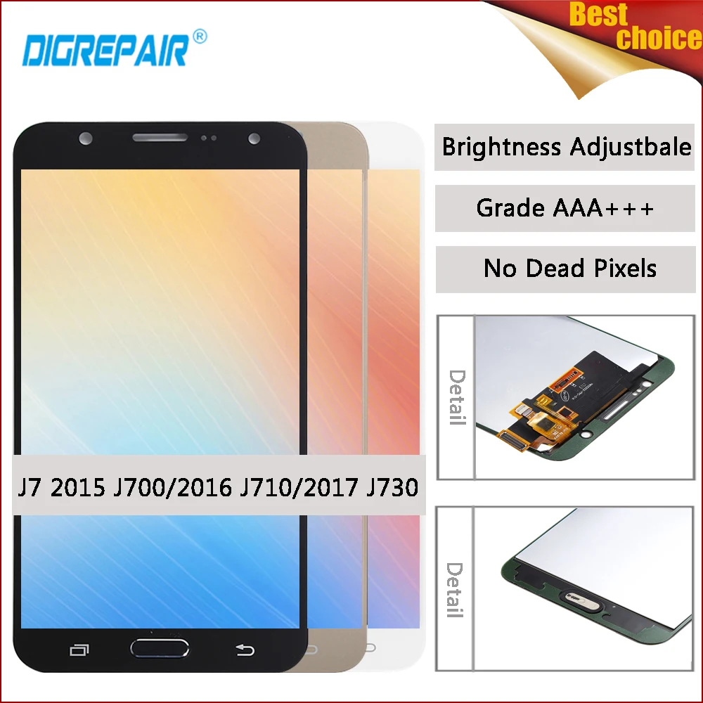 

For Samsung Galaxy J7 2015 J700/J7 2016 J710/J7 2017 Pro J730 LCD Display Digitizer Touch Screen Repair Parts For Samsung J7 LCD