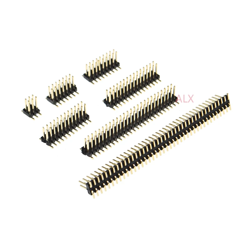 10 шт. SMD SMT 2*2/3/4/5/6/7/8/9/10/12/16/20/40/PIN двухрядный штыревой разъем 1,27 мм шаг соединитель полосы 2X/6/8/10/20