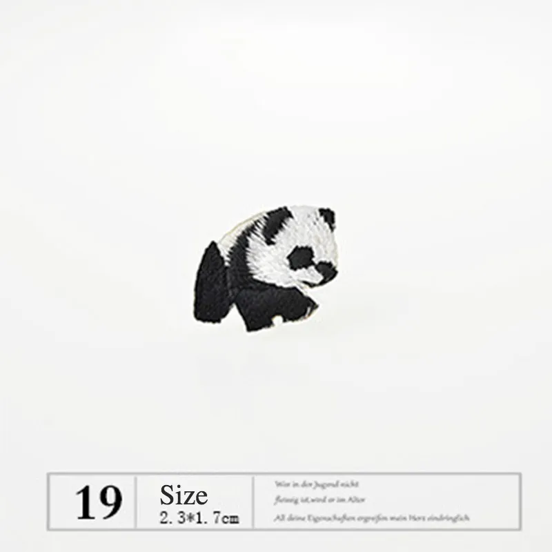 Фламинго Лев панда слон животные железные нашивки для одежды мультфильм Вышивка Аппликации собака бейджи с котом для одежды - Цвет: 19