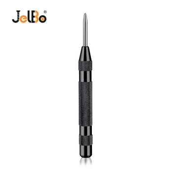 

JelBo Black Automatic Center Punch Drill Bit Tool Metal High Speed Steel Spring Loaded Center Punch Drill Bit for Impact Glass
