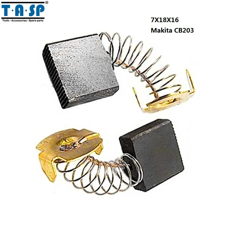 5Pairs Carbon Brushes For Makita CB203 Electric Motors 7x18x16mm