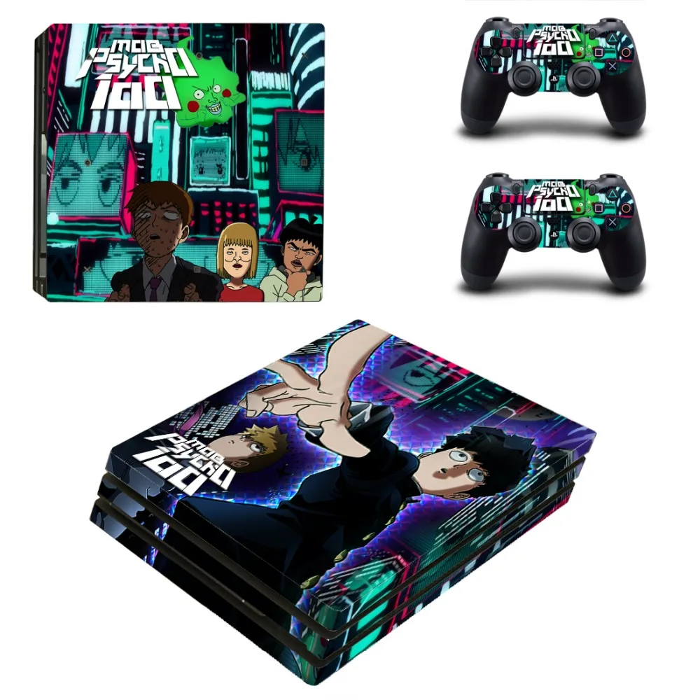 

Anime One Piece Mob Psycho 100 PS4 Pro Skin Sticker Decal for PlayStation 4 Console and 2 Controller PS4 Pro Skin Sticker Vinyl