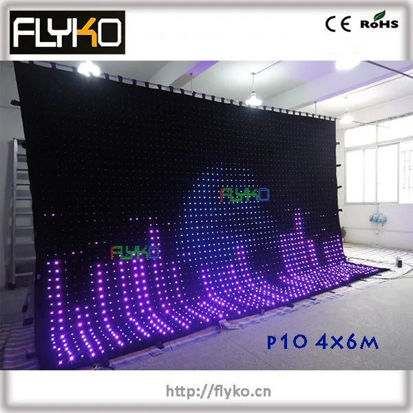 Free Shipping flexible led stage video curtain wall screen led curtain